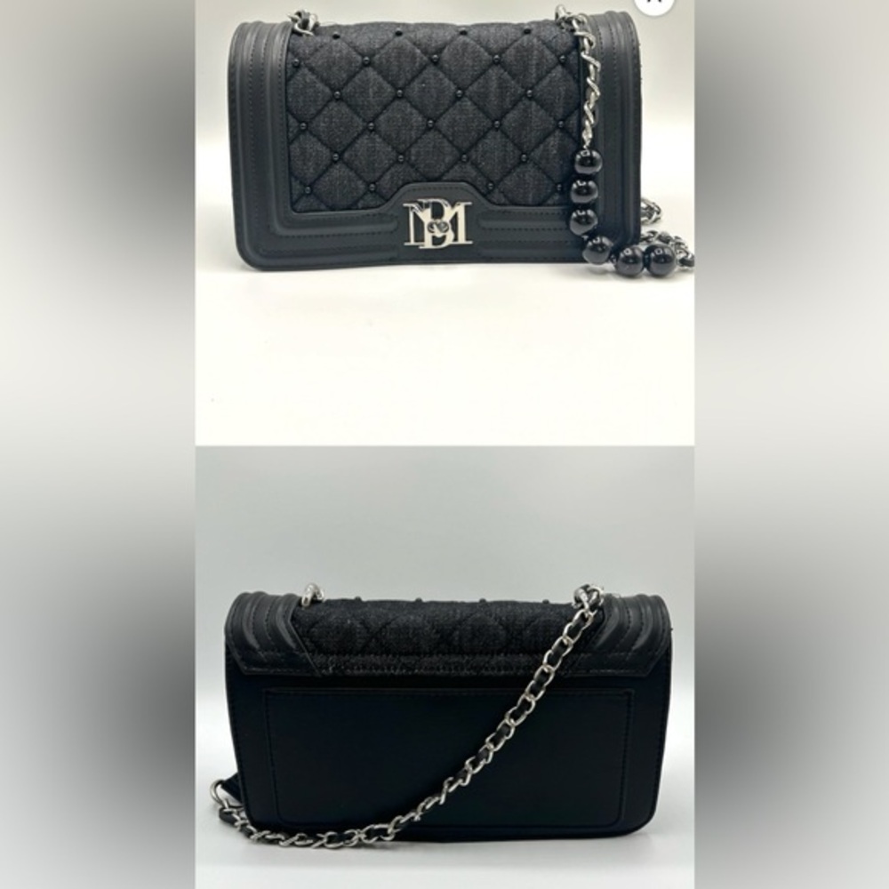 Badgley Mischka Black Designer Chain Bag